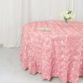 thumbnail image 6 of Efavormart 120" Wholesale Round Table Cover PINK Grandiose Rosette 3D Satin Tablecloth For Wedding Party Event Decoration, 6 of 10