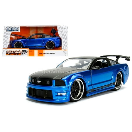 Ford Mustang Side Window JADA 1:24 WINDOW BOX METALS - BIGTIME MUSCLE - 2006 FORD MUSTANG GT (BLUE/BLACK TOP) 99974-MJ ()