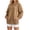 Khaki, variant on Horkkom Womens Crewneck Sweatshirt Solid Color Long Sleeve Casual Tops Pleated Soft Pullover Sweatshirts with Pockets, S-2XL