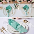 thumbnail image 2 of Turquoise Marble Cloth Napkins, Nature Marble Stone Ripple Modern Art Washable and Reusable Dinner Napkins Set of 8, Table Napkin for Kitchen Party Birthday Wedding Hotel Housewarming 20"x20", 2 of 8