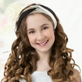 thumbnail image 3 of Unique Bargains Color Block Knotted Wide Headband Fashion Hair Accessories for Women Black Gray 1.57" Width, 3 of 7