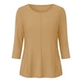 thumbnail image 4 of Kingdiese Women's 3/4 Sleeve T Shirt Loose Fit And Stylish Ladies Long Sleeve Dressy Tops, Size S, 4 of 4
