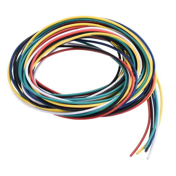 26 Gauge Hookup Wire 1.5m/5ft 26AWG Flexible Electrical Wire Tinned Copper Stranded 6 Color, 1.5mm