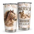 thumbnail image 1 of Vaso aislante de acero inoxidable de 20 oz SANDJEST Horse, 1 of 7