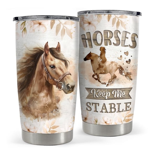 Vaso aislante de acero inoxidable de 20 oz SANDJEST Horse