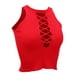 thumbnail image 1 of El de La de Tiras de Las Mujeres Ata para Arriba El de Punto Acanalado - rojo, L L, 1 of 8
