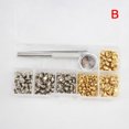 thumbnail image 3 of CAROOTU 120 Sets Leather Craft Repair Double Cap Rivets Tubular Metal Studs Fixing Tools, 3 of 5
