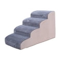 thumbnail image 4 of Escaleras para perros y mascotas de 4 escalones, cubierta desmontable antideslizante, rampa para cama exterior, rampa para mascotas Gris, 4 of 8