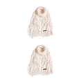 thumbnail image 4 of Qarigey Bufanda de mujer con borla de color puro, bufandas de invierno gruesas, chal hecho a mano para mujer, envolturas para el hogar, Beige 200*70cm 2piezas, 4 of 6
