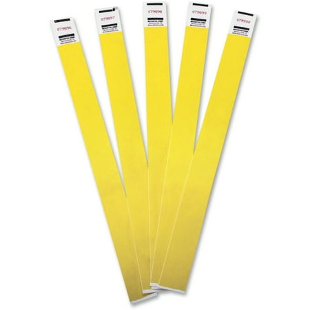 - Advantus Crowd Management Wristbands, Sequentially Numbered, 10 x 3/4, Yellow, 100/Pack