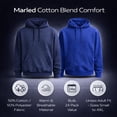 thumbnail image 4 of BILLIONHATS 24 Pack Wholesale Hoodie Sweatshirts, Men's Women's Unisex Hoodies Cotton Blend, Bulk Adults Sweatshirt, Homeless Donation (Marled Navy and Royal Blue, Small), 4 of 7