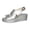 Silver, variant on Croc Print Wedge Slingback Heels, Adjustable Buckle Platform Sandals, Women's Fashionable Wedge Sandals Peep Toe Open Toe Solid Color Comfortable Casual Beach Summer, Silver 5.5