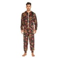 thumbnail image 5 of Adult Christmas Onesie Gingerbread Man Adult Zipper One-Piece Pajamas Unisex Pajamas with Pockets, 5 of 6