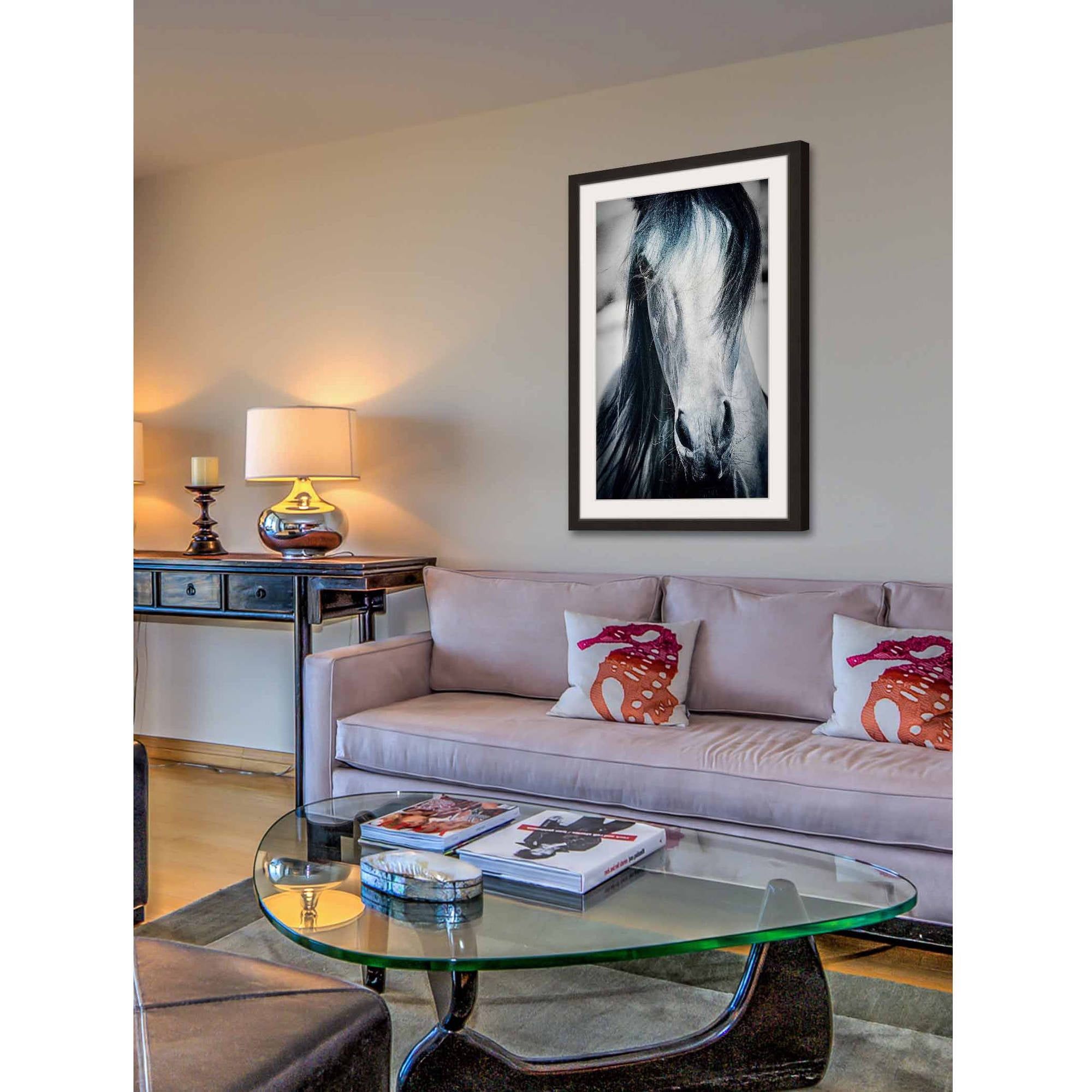 "Blue Horse" Framed Painting Print