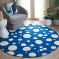 thumbnail image 2 of SAFAVIEH Cambridge Talisha Dot-Print Area Rug, Blue/Ivory, 6' x 6' Round, 2 of 7