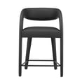 thumbnail image 5 of Counter Stool Chair, Black, Vegan Leather, Bar Pub Cafe Bistro Dining Kitchen Hospitality Restaurant, Modern Contemporary HB35927, 5 of 10