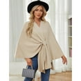 thumbnail image 2 of Women's Elegant Shawl Wraps Soft Open Front Poncho Sweater for Spring Fall Winter, 2 of 6