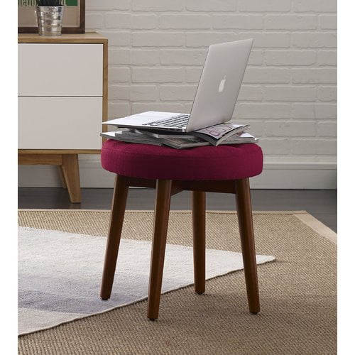 Elle Decor Penelope Round Tufted Accent Stool Walmart Com