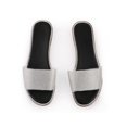 thumbnail image 4 of BLISSFUL STEP Rhinestones Sandal Slip on Flat Sandals for Women Black 6, 4 of 6