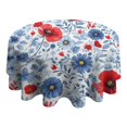 thumbnail image 4 of Pioneer Flower Floral Print Pattern Round Tablecloth 60"x60",Wrinkle Wipeable Table Cloth for Kitchen Dining Room Picnic Patio Party, 4 of 6