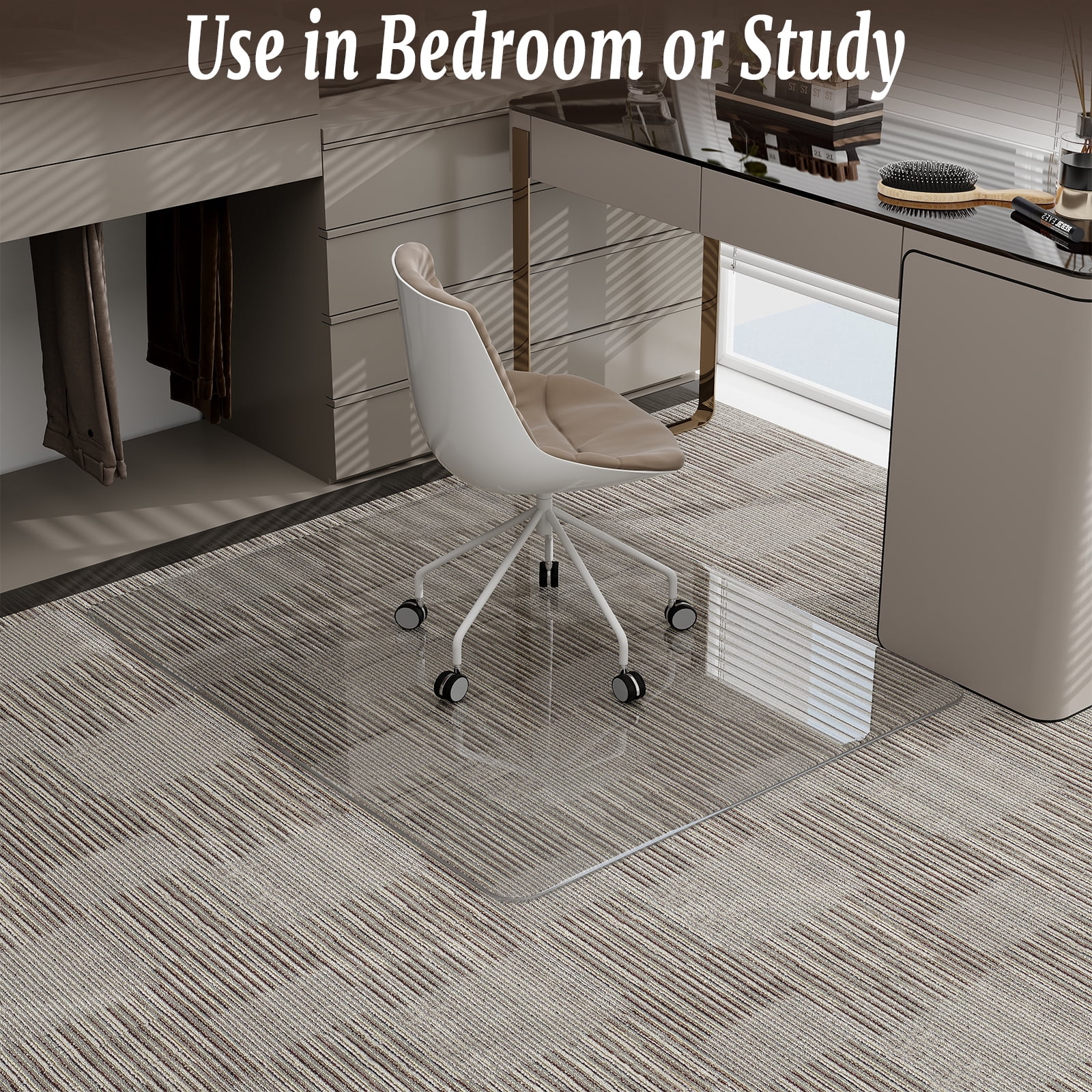Anyrose 34"x46" Tempered Glass Office Chair Mat