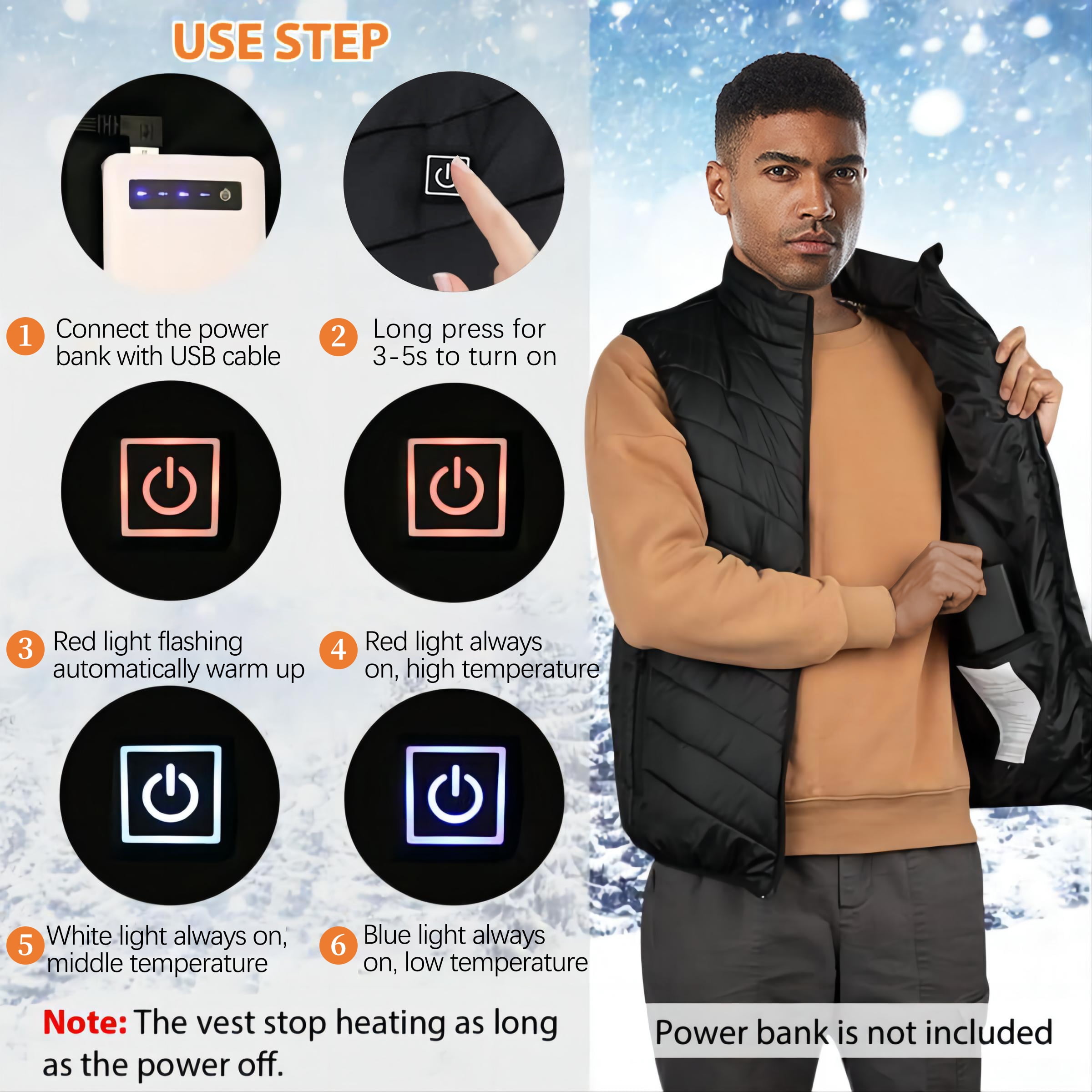 heated mens vest with battery