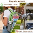 thumbnail image 6 of Whosucclay Polka Dots Pattern 17 Inch Large Capacity Clear Backpack for Girls Boys, Adjustable Straps Heavy Duty Transparent Backpack for High School Kindergarten, 6 of 10