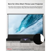 S PRO P Electric Tension Floor Screen With UST ALR P (Ambient Light Rejecting-BLACK BORDER With Sound Perforated Transparent)Material Only Suitable For UST Laser Projector And Settle On Table/Floor