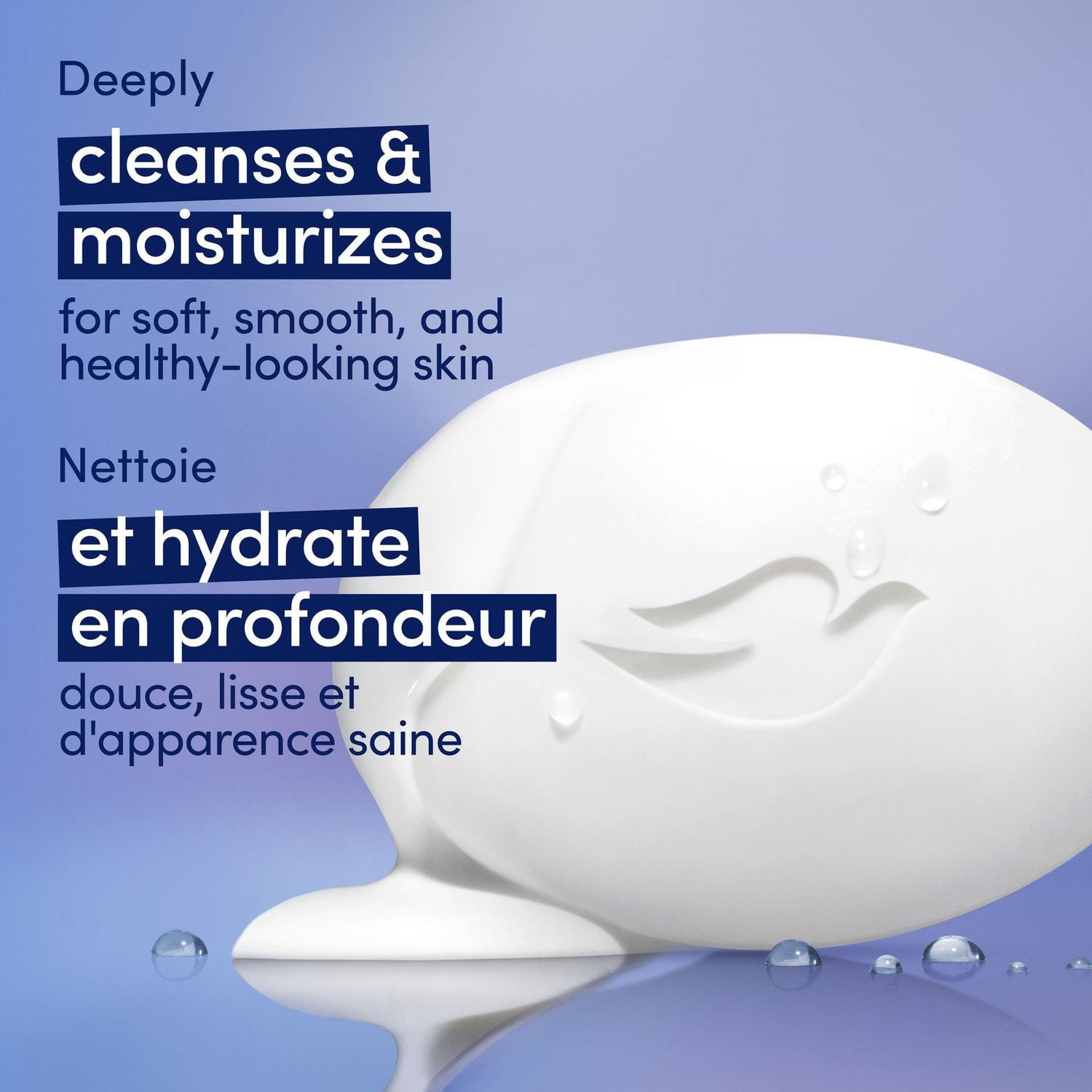 Dove Pain de Beauté nettoyant doux pour la peau et hydratant pour un soin cutané doux Original conçu avec 1/4 de crème hydratante, 106g 12 unités