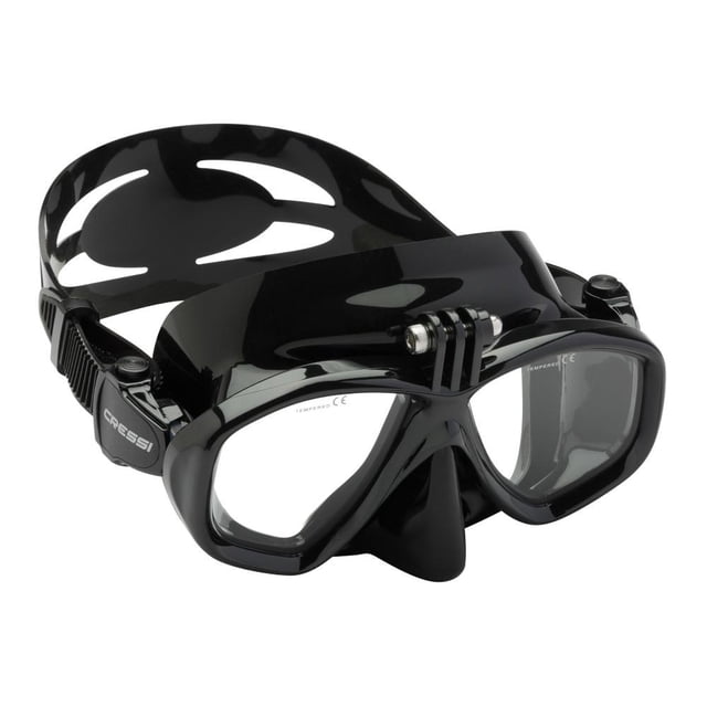 Visor Cressi Máscara Adulto Action Con Adaptador De Gopro Negro