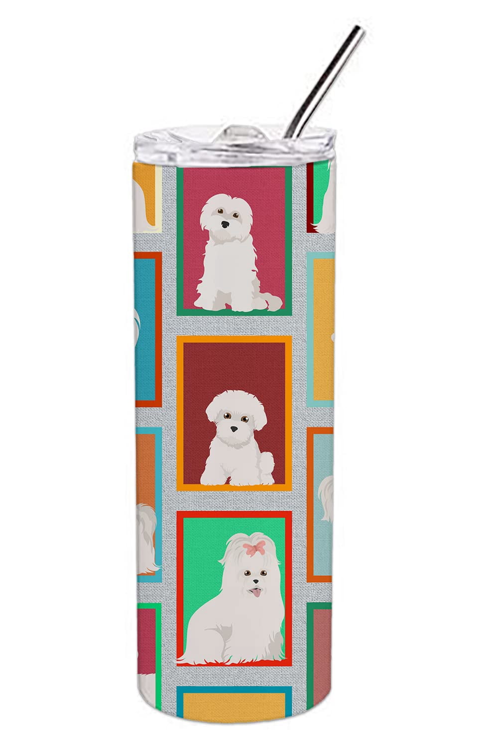 Lots of Fawn Pembroke Corgi Stainless Steel 20 oz Skinny Tumbler 3 in x 8.25 in