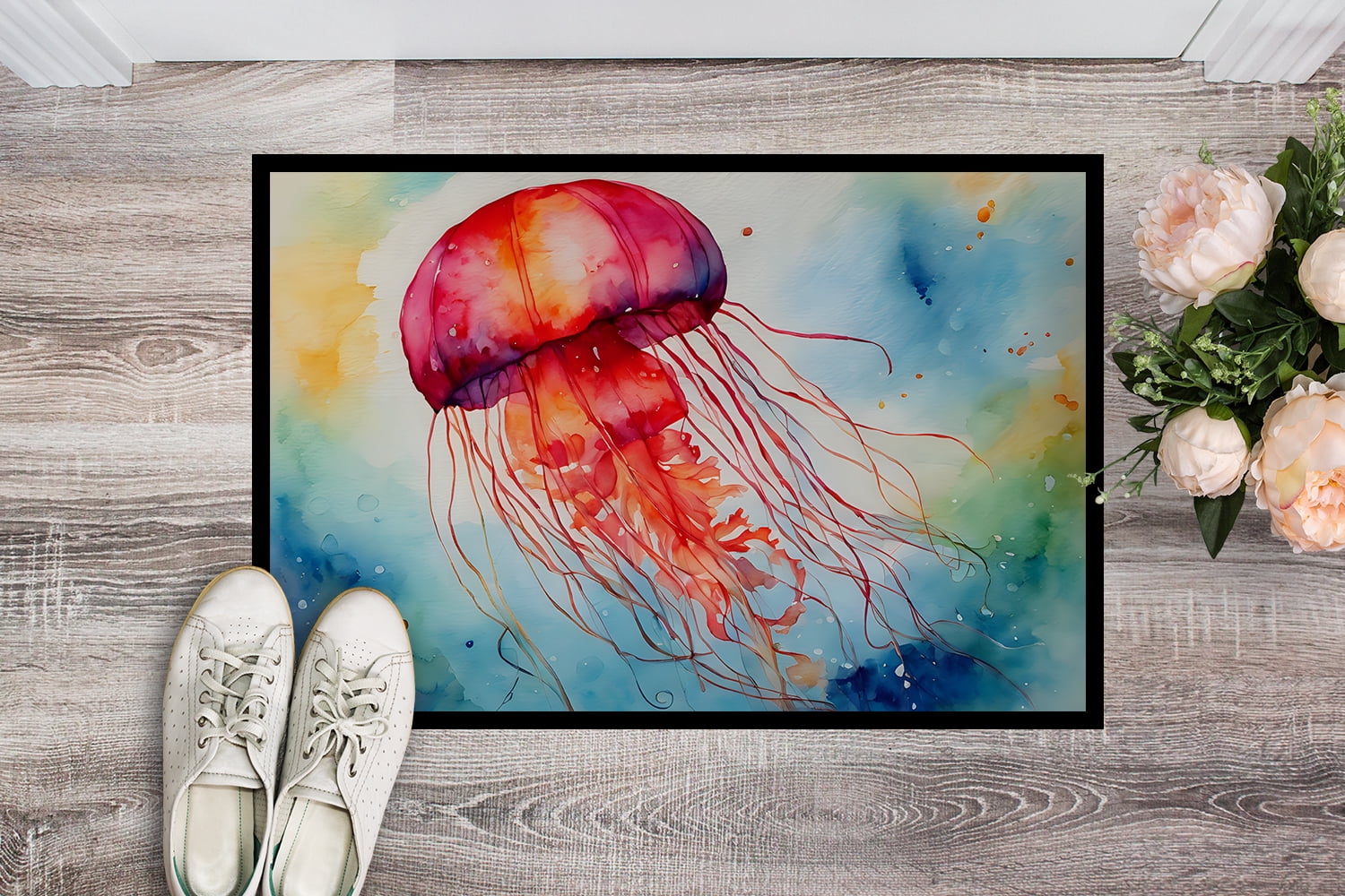 Carolines Treasures DAC2791MAT 0.15 x 18 x 27 in. Jellyfish Doormat