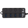 thumbnail image 4 of Suministros electrónicos, concentrador USB de 4 puertos de alta velocidad, puerto USB, concentrador de EE. UU., confiabilidad excepcional, 4 of 8