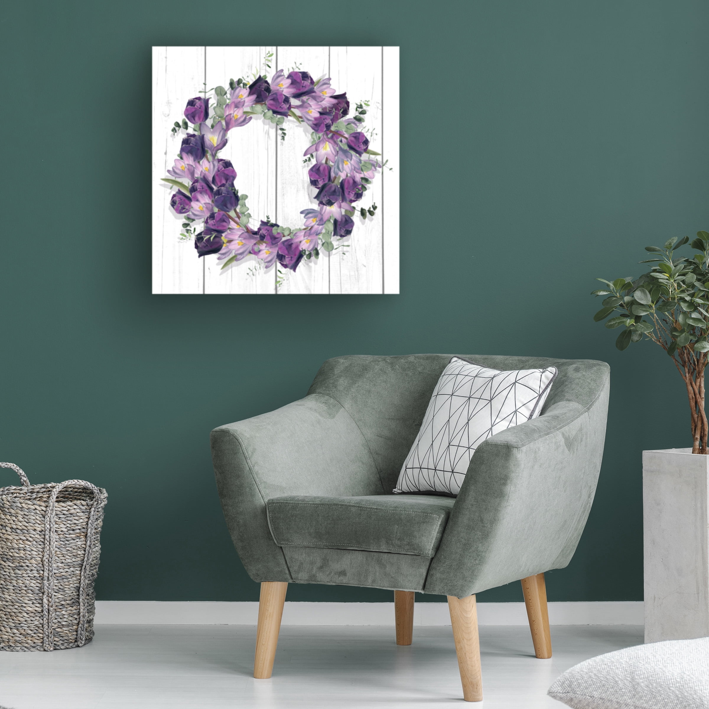 Jennifer Paxton Parker 'Purple Tulip Wreath I' Canvas Art