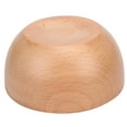 thumbnail image 3 of Round Wooden Bowl, Exquisite Handmade, Smooth Surface, Kitchen Utensil for Salad, Soup, Rice, 3 of 7