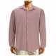 thumbnail image 1 of pstuiky Camisas de manga larga abrigadas para hombre, Blusa informal de manga larga con cuello vuelto, botones y bolsillos de color liso para hombre salir tops s, 1 of 5