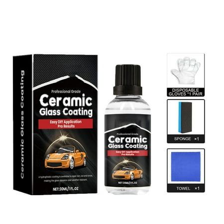 

In Visible Glass Ceramic Glass Coating Pro Fessional Grade Windshield Hydrophobic Pro Tection Heat Re Sistant Doubles Glass Hardness Great For First Timers(30ml) Cat Leather Furniture Protector