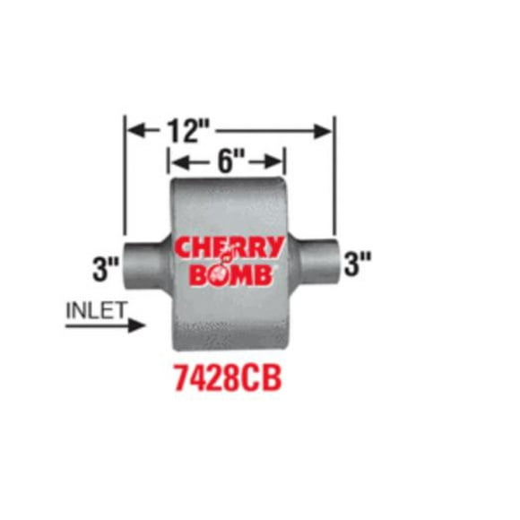 CHERRY BOMB 7428CB Extreme (R) Exhaust Muffler
