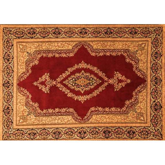 Ahgly Company Indoor Rectangle Persian Orange Traditional Area Rugs, 4' x 6'