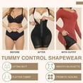 thumbnail image 4 of Tummy Control Shapewear for Women Plus Size Postpartum Body Shaper Butt Lifting Bodysuit with Open Crotch, Black, 4 of 6