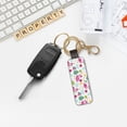 thumbnail image 5 of Wukai Cute Flamingo Print Leather Car Keychain, Universal Key Fob Keychain, Leather Key Chain Holder for Men and Women,360 Degree Rotatable, 5 of 5
