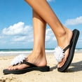 thumbnail image 2 of jiaxiM Beach Flip Flops Women Thong Sandals for Women Dressy Comfortable Ladies Slippers Non- Womens Wedge Sandals Woven Sole Summer Shoes for Women, 2 of 5