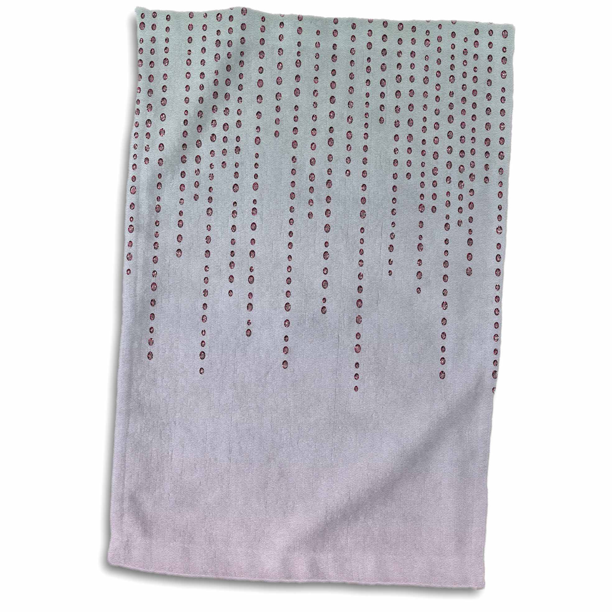 3dRose Sparkling Embellishment Of Pink Rhinestones Towel, 15 by 22