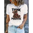 thumbnail image 1 of Camiseta para mujer veranoChic Bear Graphic Tee for Women - Casual Crew Neck Short Sleeve, Stretchy Polyester Blend, Machine Washable - Perfect Summer TopFather's Day, Mother's Day, New Year, Spring, 1 of 6