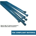 thumbnail image 4 of Kable Kontrol Metal Detectable Zip Ties - 8" Long - 50 Lbs Tensile Strength - 100 pc Pack - Blue, 4 of 6