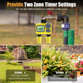 thumbnail image 5 of INSOMA Sprinkler Timer Outdoor with Plastic Swivel Water Timer for Garden Hose 2 Zone Programmable/Rain Delay/Manual/Automatic Irrigation Controller-Sprinkler System for Garden/Lawn/Yard/Pool, 5 of 9
