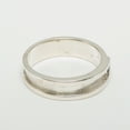 thumbnail image 3 of LBG British Made 14k White Gold Natural Sapphire Mens Band Ring - 25 size options - Size 7.25, 3 of 6