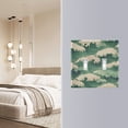 thumbnail image 4 of Yayeee Toggle Light Switch Wall Plate 3-Gang 6.37"x4.48" Decorative Outlet Cover, Green Wave Pattern, 4 of 7