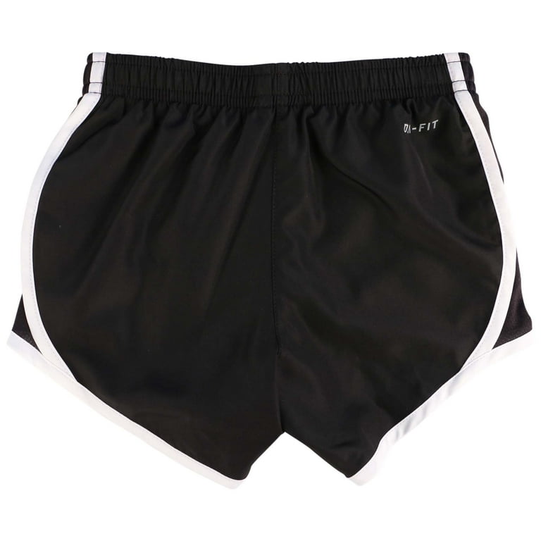 Nike Little Girls' (4-6X) Dri-Fit Woven Running Shorts-Black/White 