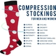 thumbnail image 4 of Coolnut Polka Dots Compression Socks for Men & Women 1 Pack, Knee High Stockings for Running, Sport, Hiking & Travel, 4 of 6